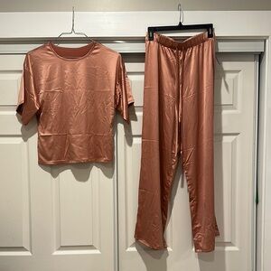 Satin Lounge Set in Copper